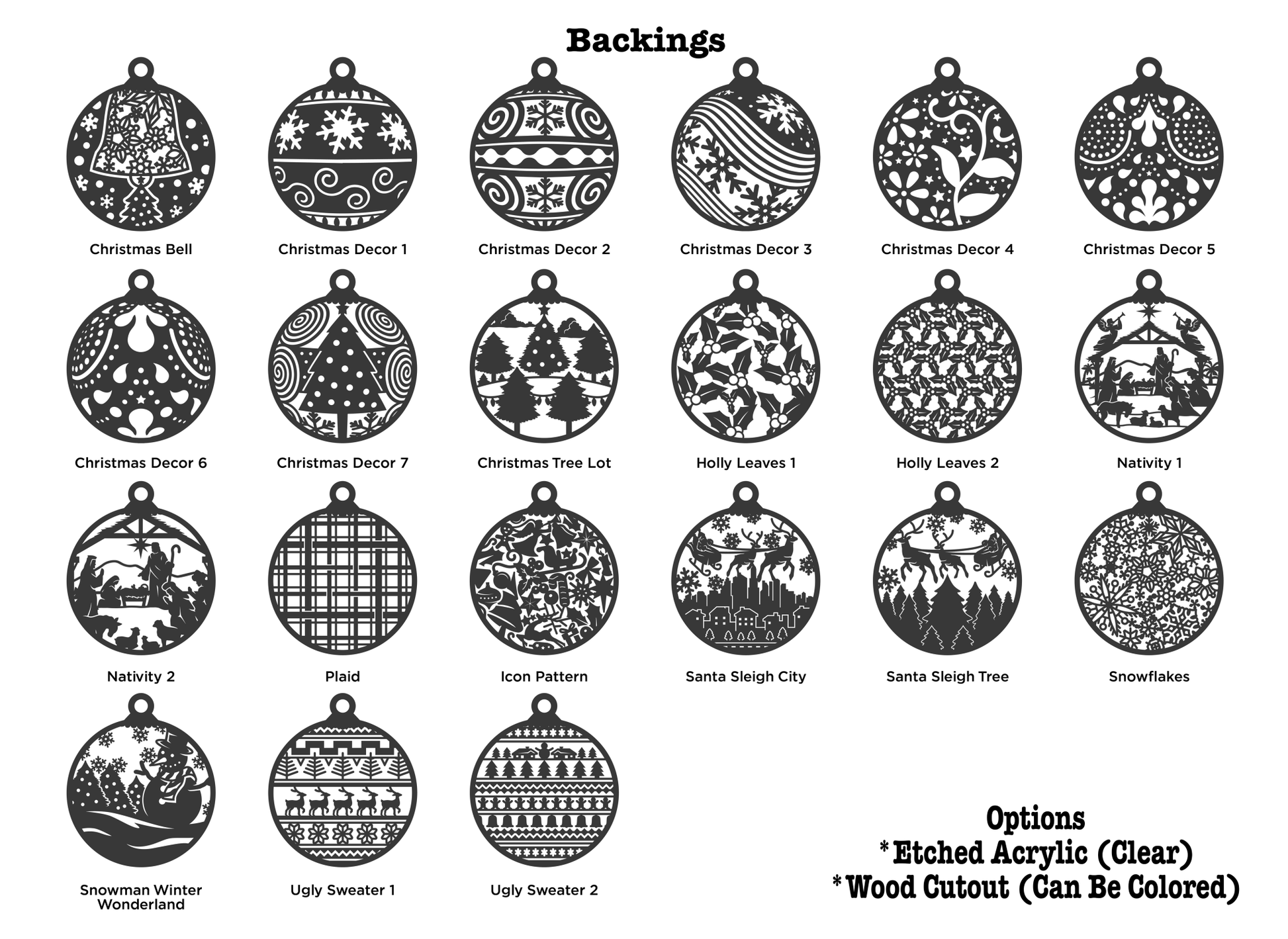 Ultimate Ornaments Set 2 - Everlasting Etchings, LLC