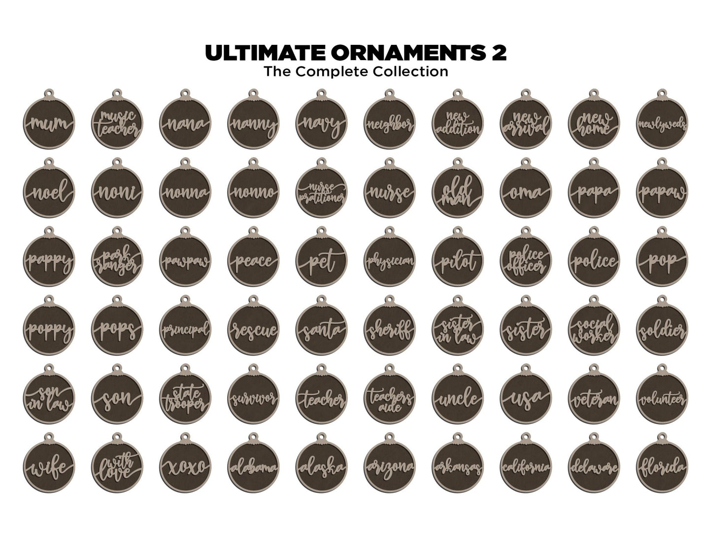 Ultimate Ornaments Set 2 - Everlasting Etchings, LLC