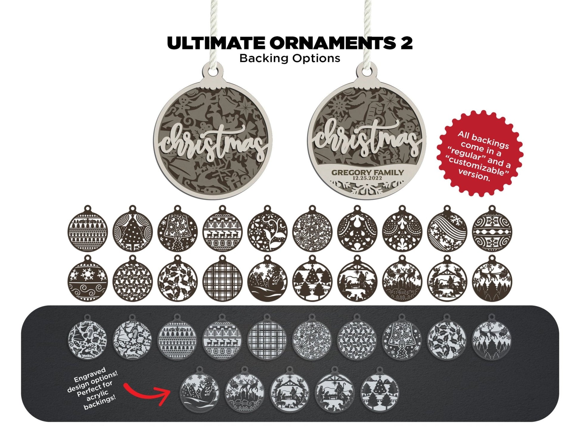 Ultimate Ornaments Set 2 - Everlasting Etchings, LLC