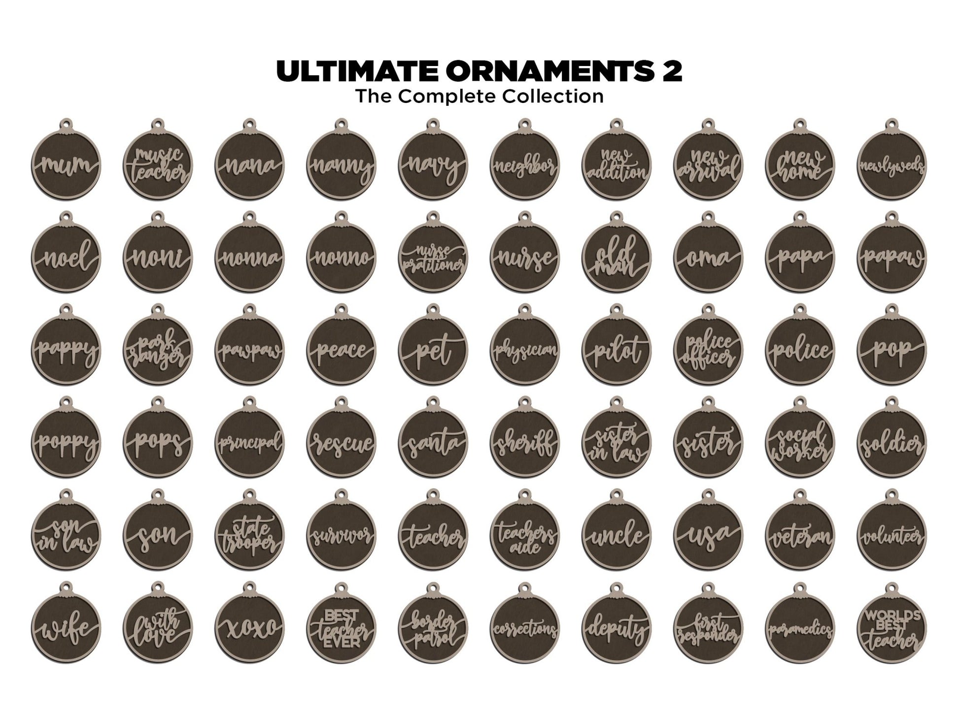 Ultimate Ornaments Set 2 - Everlasting Etchings, LLC