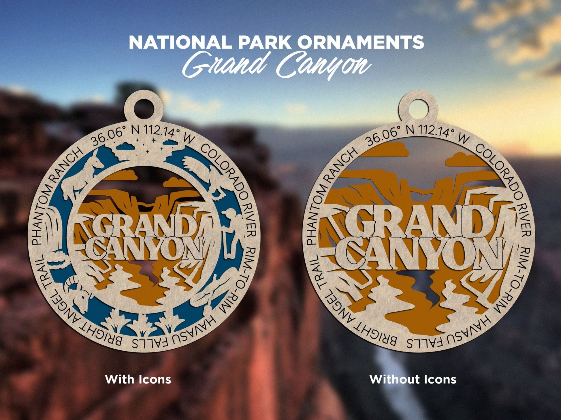 U.S National Park Ornaments - Everlasting Etchings, LLC