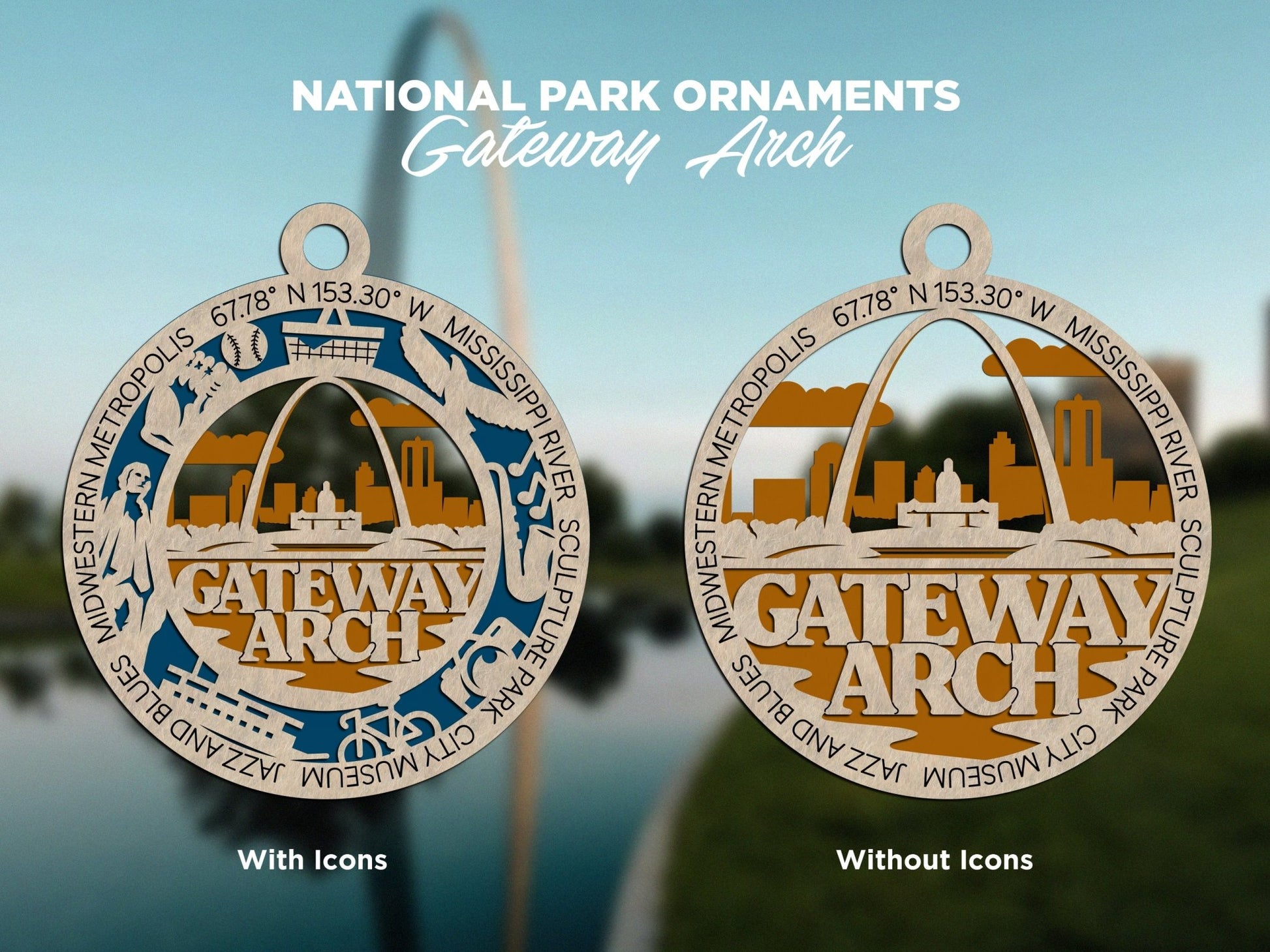 U.S National Park Ornaments - Everlasting Etchings, LLC